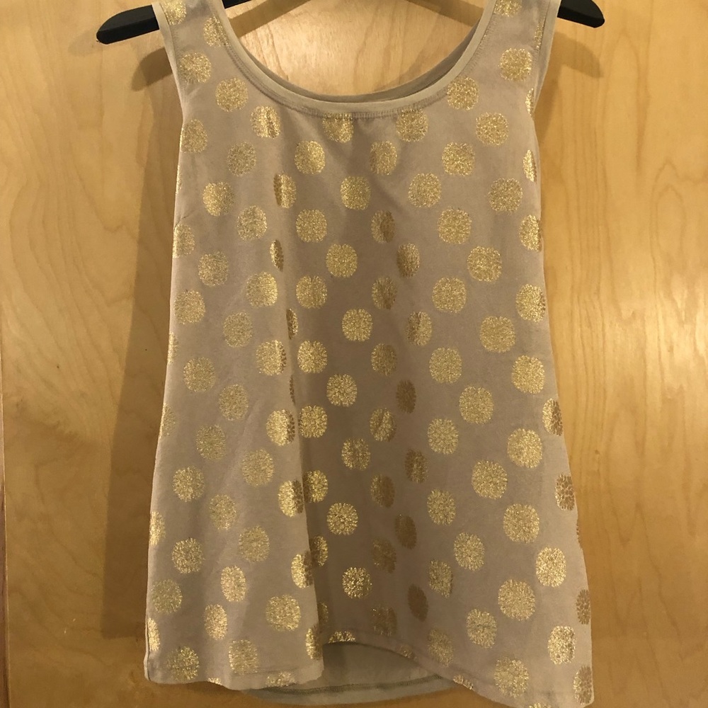THE LIMITED tank top with gold metallic embellishment